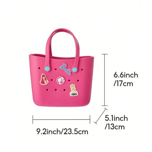 Pink Casual Women's Cartoon Pattern Tote Bag - Picture 7 of 7